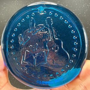 Blenko Glass for Good Books Butterflies Ballads Suncatcher Dolly Parton 4inch